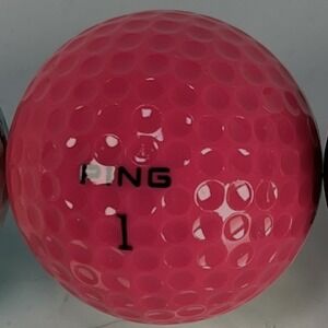 Ping Eye Karsten #1 Golf Ball Pink & White Two Tone Vintage NWOB